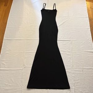SKIMS Black Spaghetti-Strap Maxi Dress